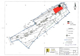 Plan of the land with house indication